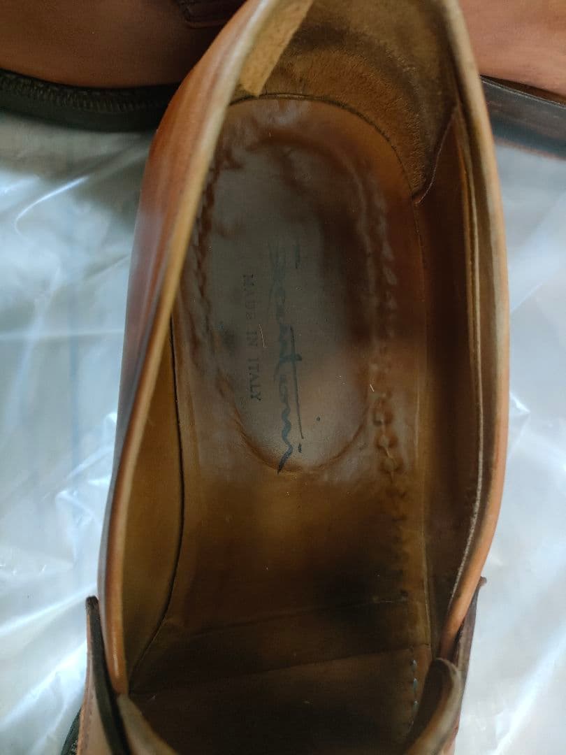 サントーニ　サイズ8 イタリア製　ステッチローファー　ブラウン　26.5センチ