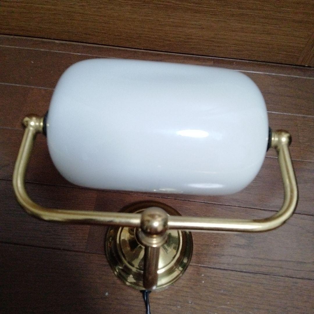 バンカーズランプ　デスクライト　アンティーク　レトロ　ホワイト