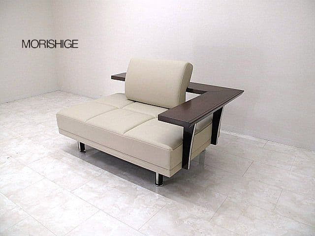 【展示品】モリシゲ ムーンライト ソファ 本革張り ワンアーム 38.5万円