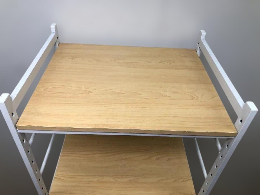 【送料無料】ラック 棚 木目調 棚板付き スチールラック 88142-4-020