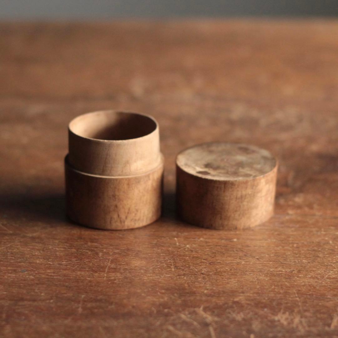 佳き木肌 茶筒 茶入 No.3 茶道具 煎茶道具 古道具 アンティーク