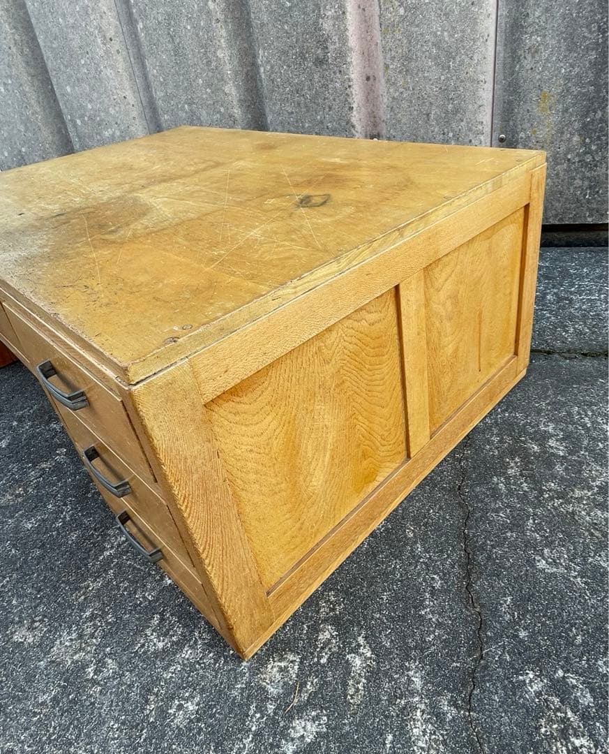 ビンテージ/当時物/無垢材/文机/机/書斎机/作業台/テーブル/透かし彫り/14