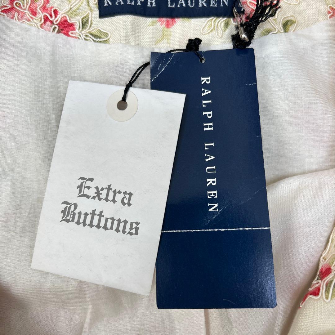 RALPH LAUREN 花柄　刺繍　ショールカラー　ダブルブレスト　ジャケット