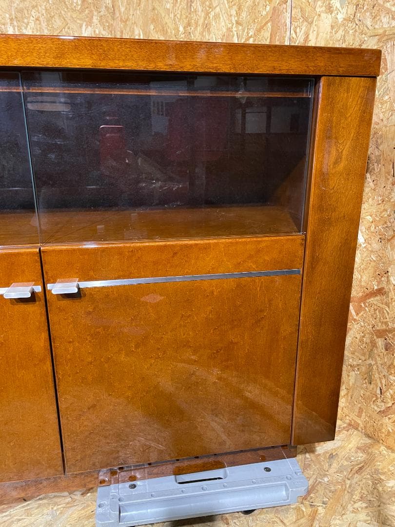 モリシゲ サイドボード リビングボード ローボード 飾り棚　444050