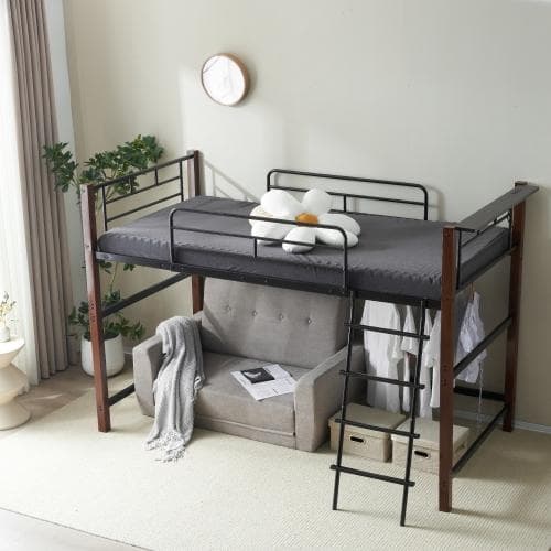 【高さ130cm】ロフトベッド パイプベッド シングル 耐荷重150kg 高さ