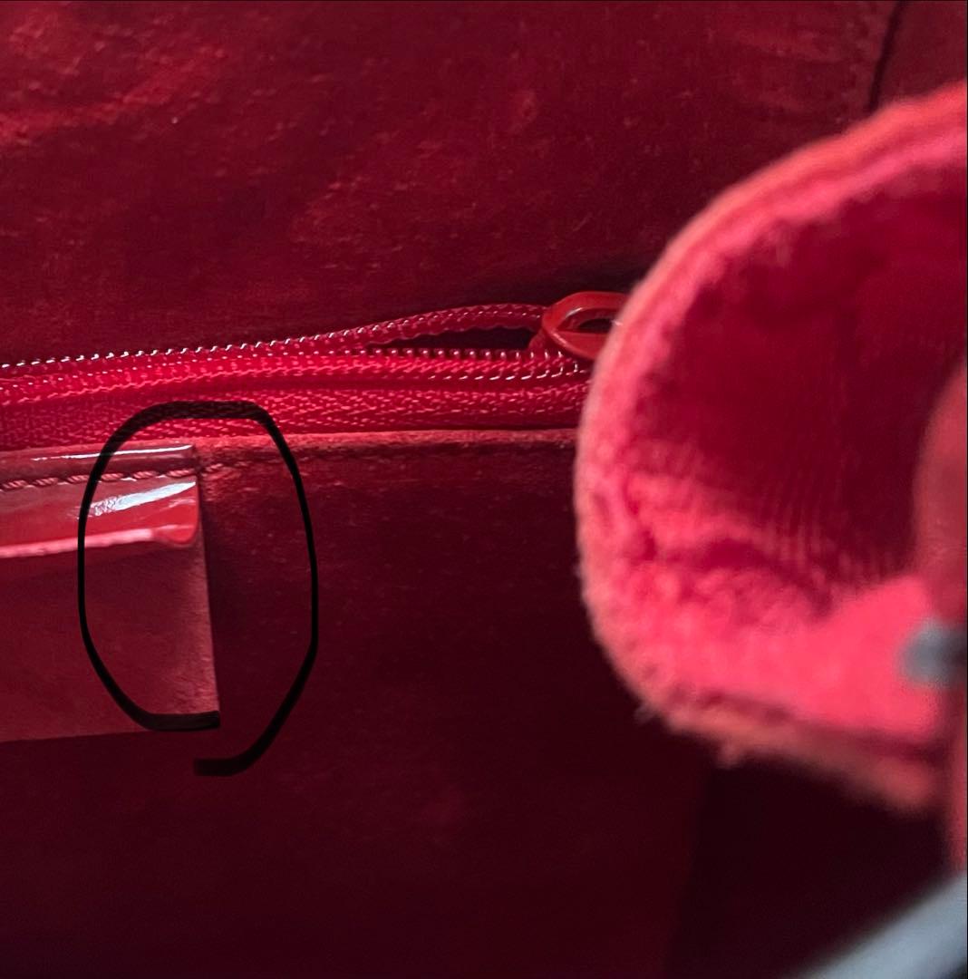 GUCCI GGパターン レッドハンドバッグ