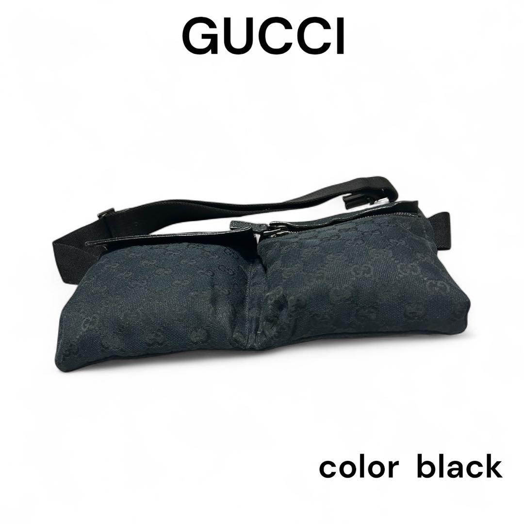 GUCCI グッチ ボディバッグ ブラック GG柄　保存袋