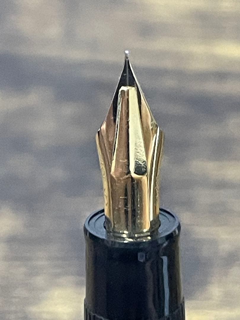 試筆のみ　初代　ジャスタス　14金　万年筆　細字　パイロット　嵌合式　備品付き