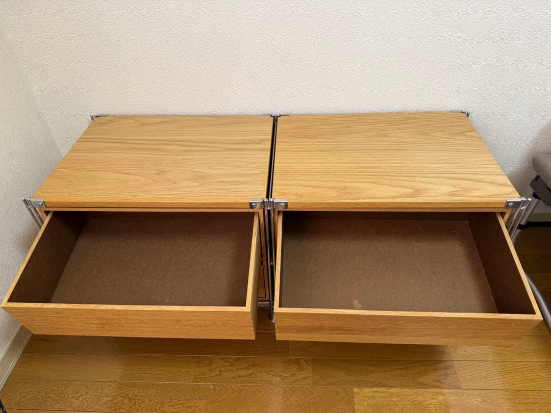 お値下げ中⭐️無印良品☆ステンレスユニットシェルフ☆テレビボード☆木製収納ケース