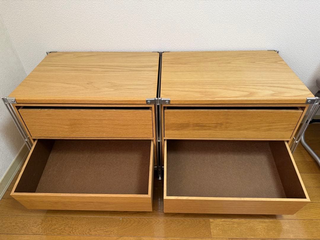 お値下げ中⭐️無印良品☆ステンレスユニットシェルフ☆テレビボード☆木製収納ケース
