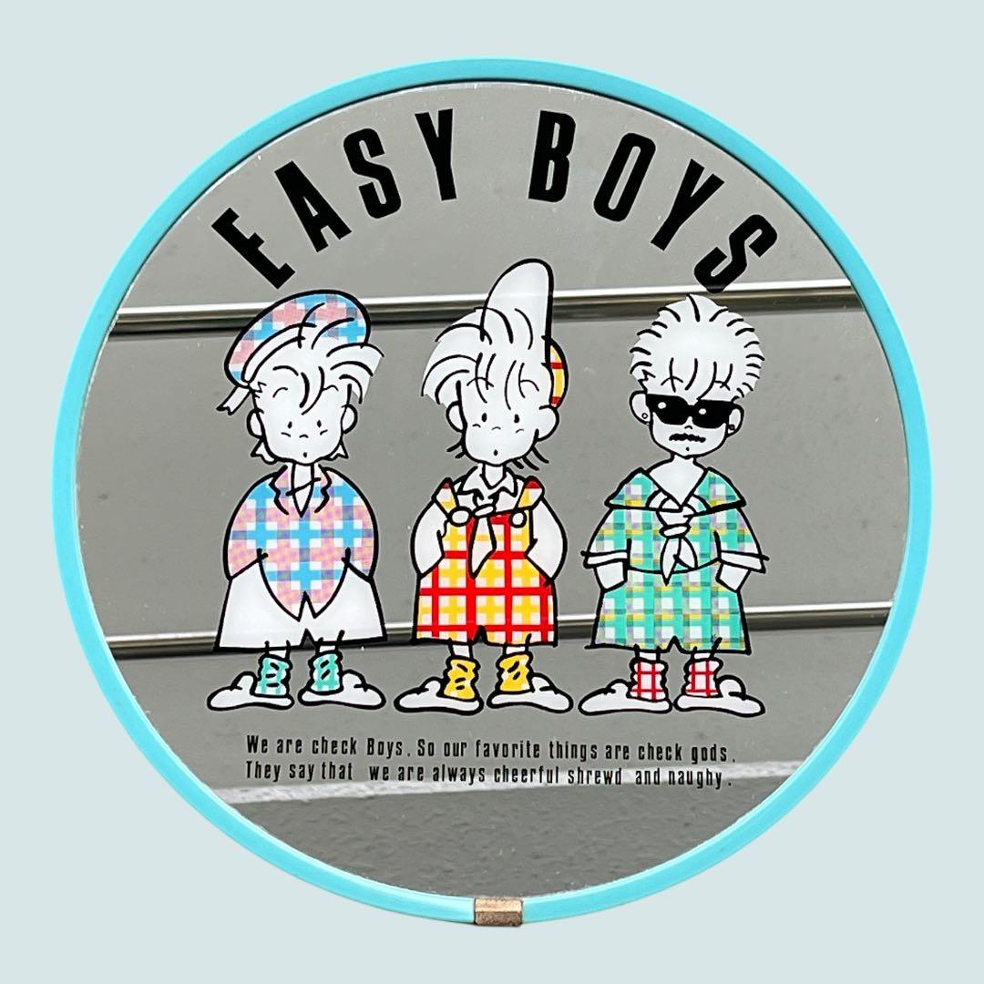 昭和レトロ 80年代 当時物 原宿系 EASY BOYS 鏡 ミラー ビンテージ
