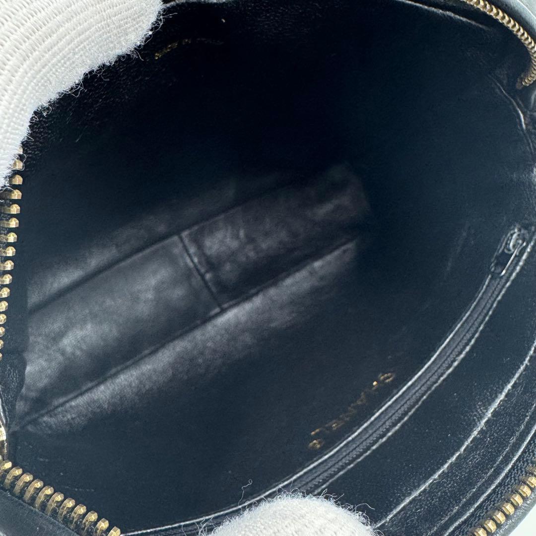 シャネル マトラッセ フリンジ チェーン ラムレザー ショルダーバッグ ブラック