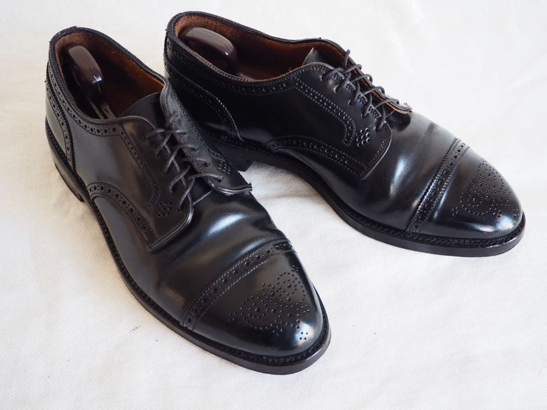 靴 Alden 2146 Cordovan Medallion Cap Bluche