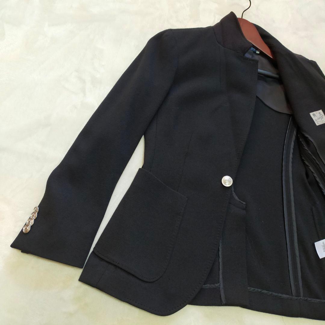 美品　23AW　ポロラルフローレン　エンブレム　ニット地　ブレザー　銀ボタン