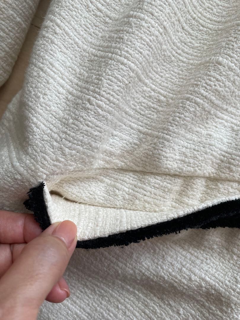 DES PRES コットンナイロンツイード ノーカラーショートコート