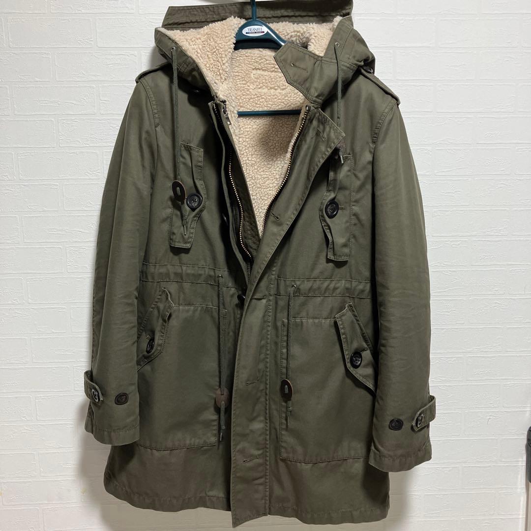 バーバリー ブラックレーベル メンズ モッズコート M51 オリーブグリーン L