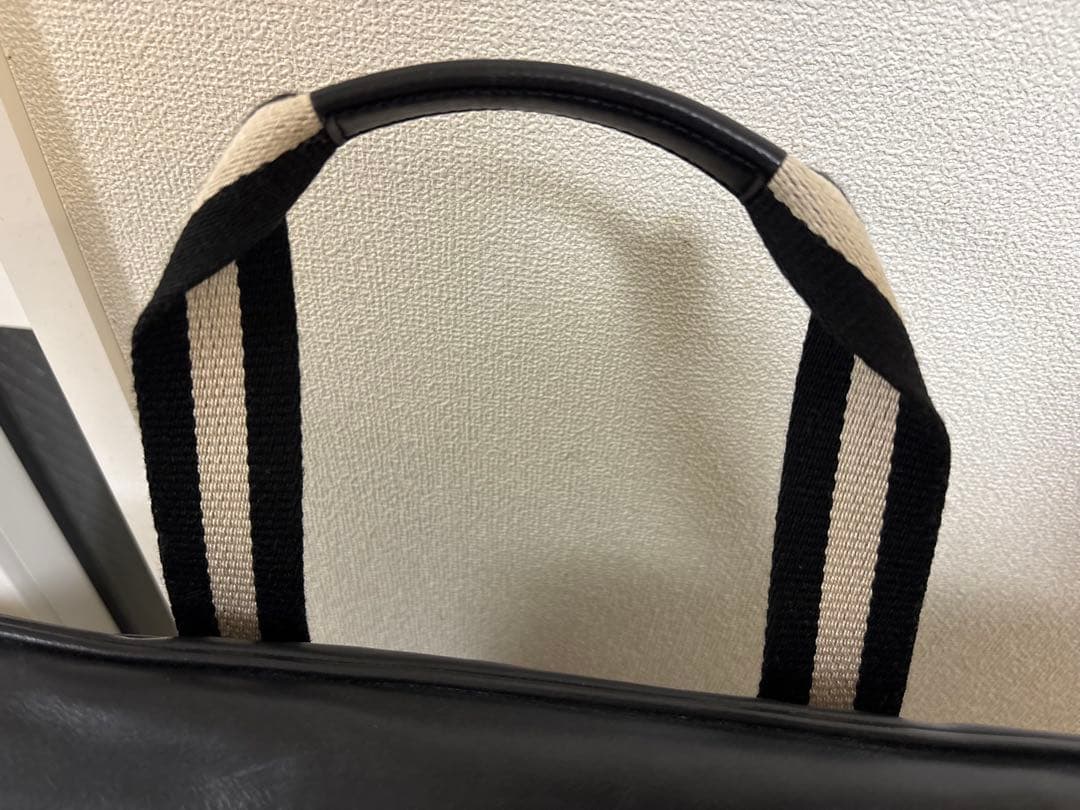 BALLY バリー ブリーフケース ビジネスバッグ ストライプ 本革 黒