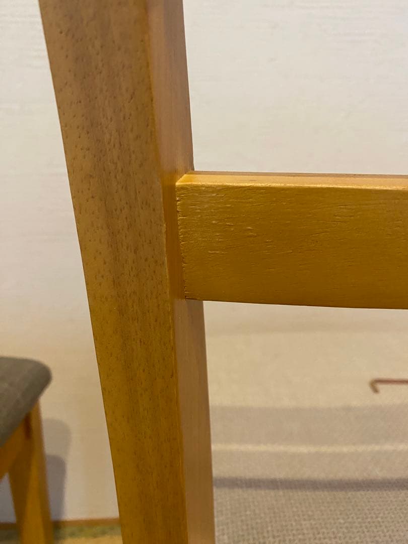 【訳あり品】木製 ダイニングチェア 食卓椅子　4脚セット