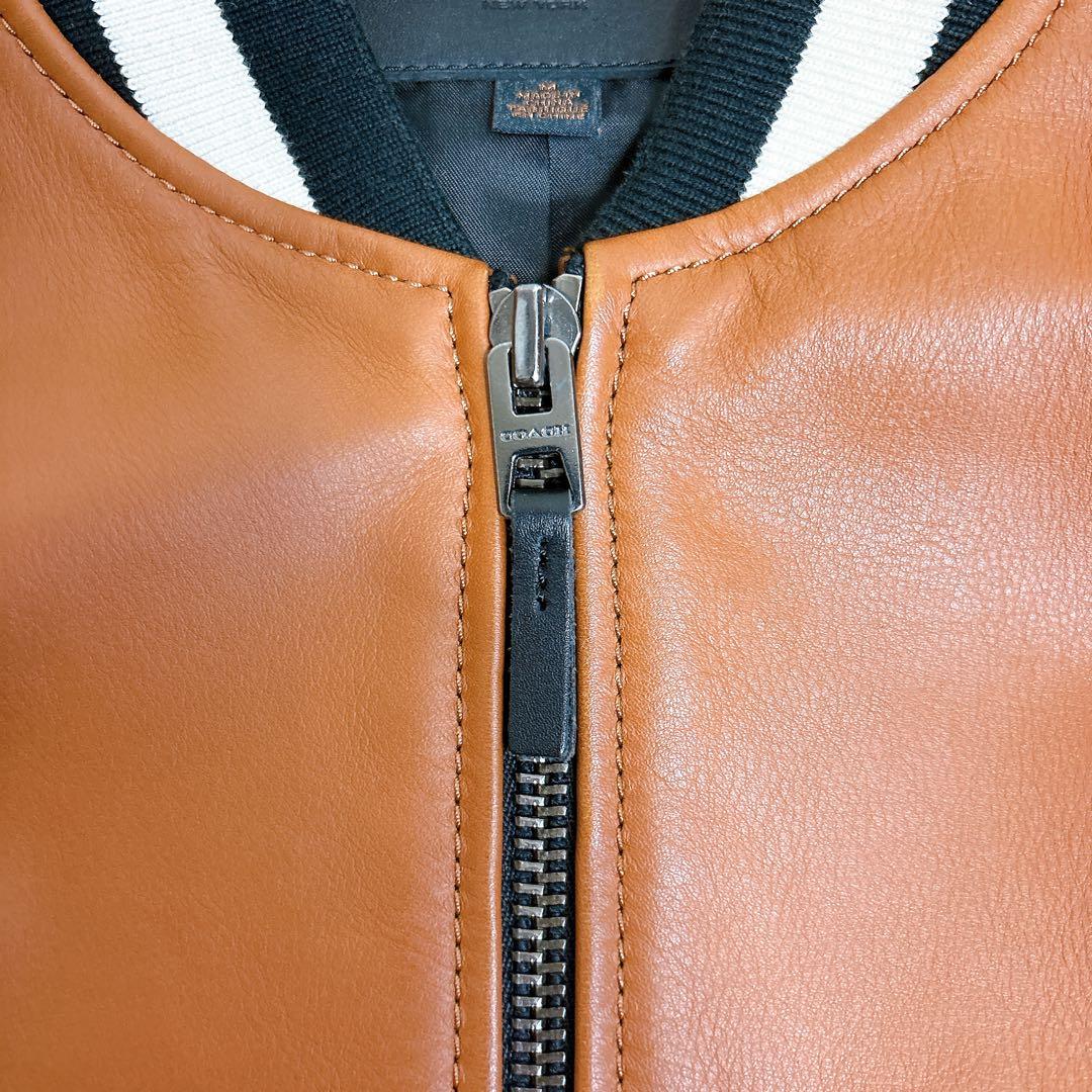 【希少】COACH レザージャケット スタジャン オールレザー 黒タグ M