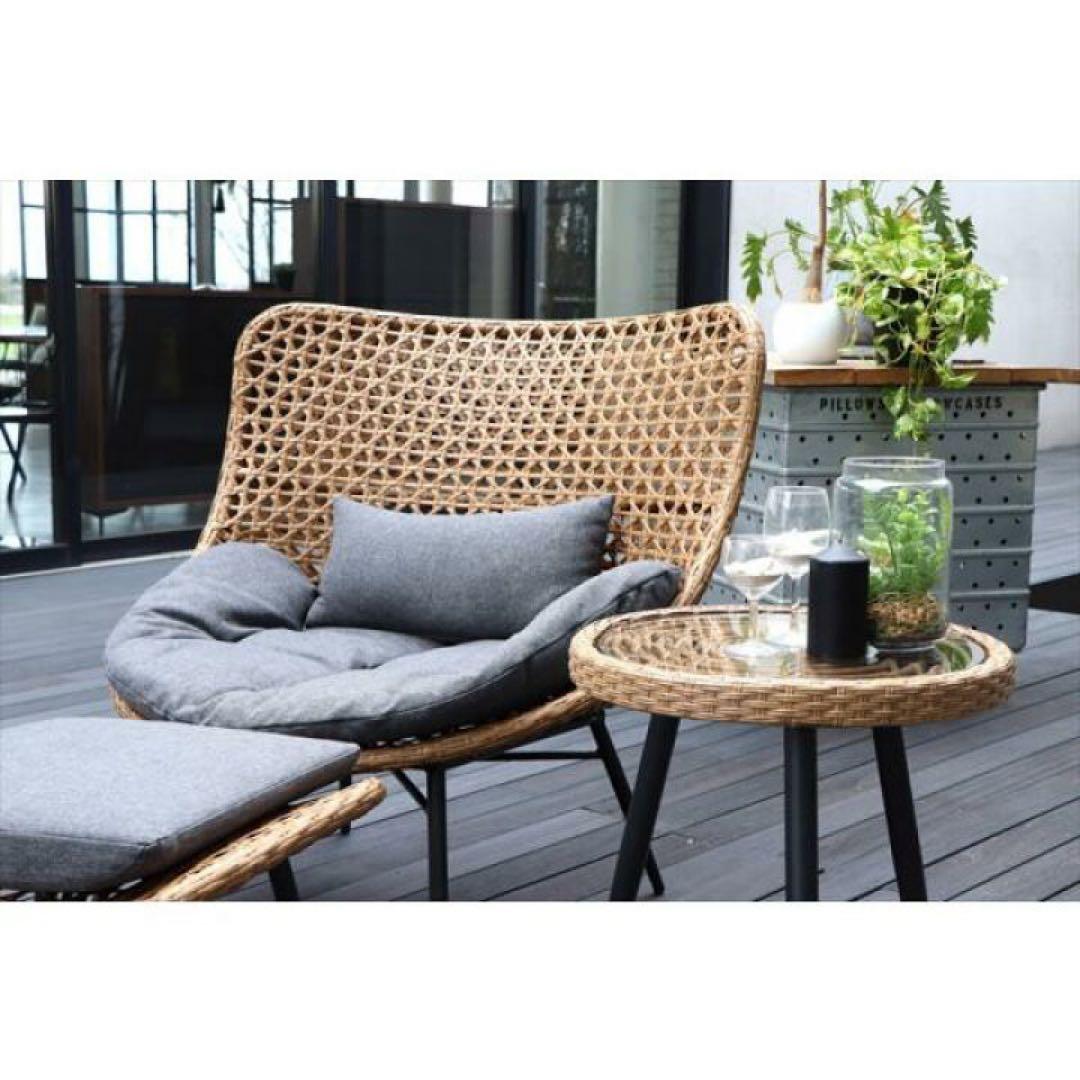 定価6万　モダンラタンパーソナルチェア オットマンリゾネアパーソナルチェア