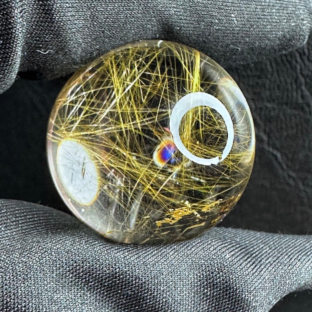 【財運・金運・事業運up❗️】レインボー☆ルチルクォーツ丸玉 スフィアA1126