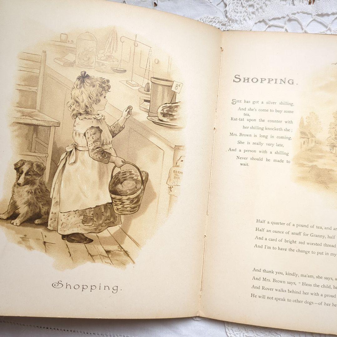 あき 超稀少1890アンティーク絵本 初版本 洋書古書 児童書