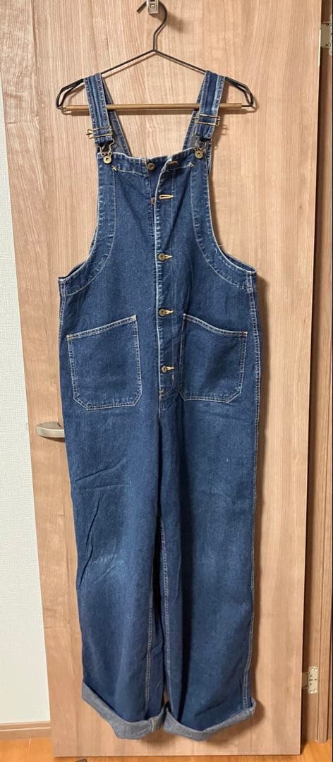 アメリカニーノ デニムオーバーオール　デッキパンツ　サロペット　つなぎ