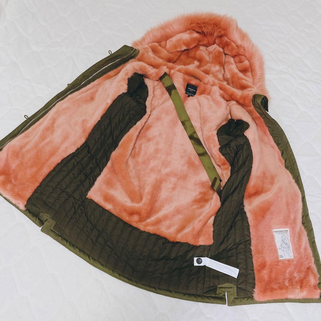 幻の逸品 海外モデル着用 XL ピンクファー ザラ モッズコート N-3B