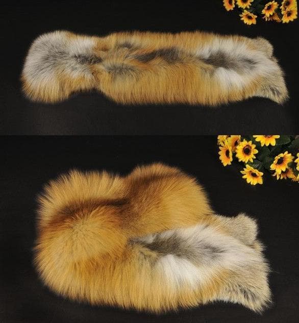 新品◆限定◆本物☆豪華レッドフォックスを両面で使ったネックウォーマー毛皮 ファー