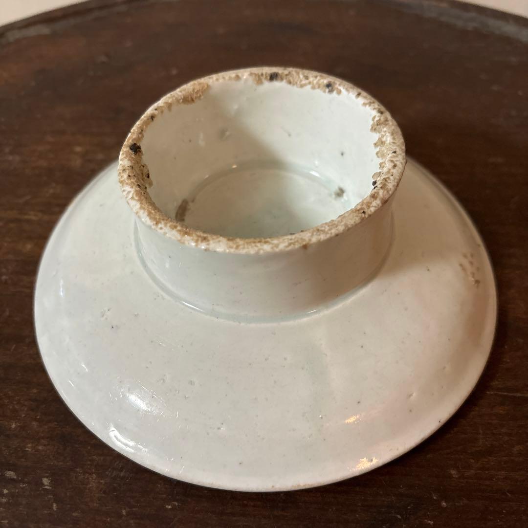 李朝染付祭器　台皿　その⑧ 白磁　古美術　アンティーク　朝鮮古陶磁　白洲正子