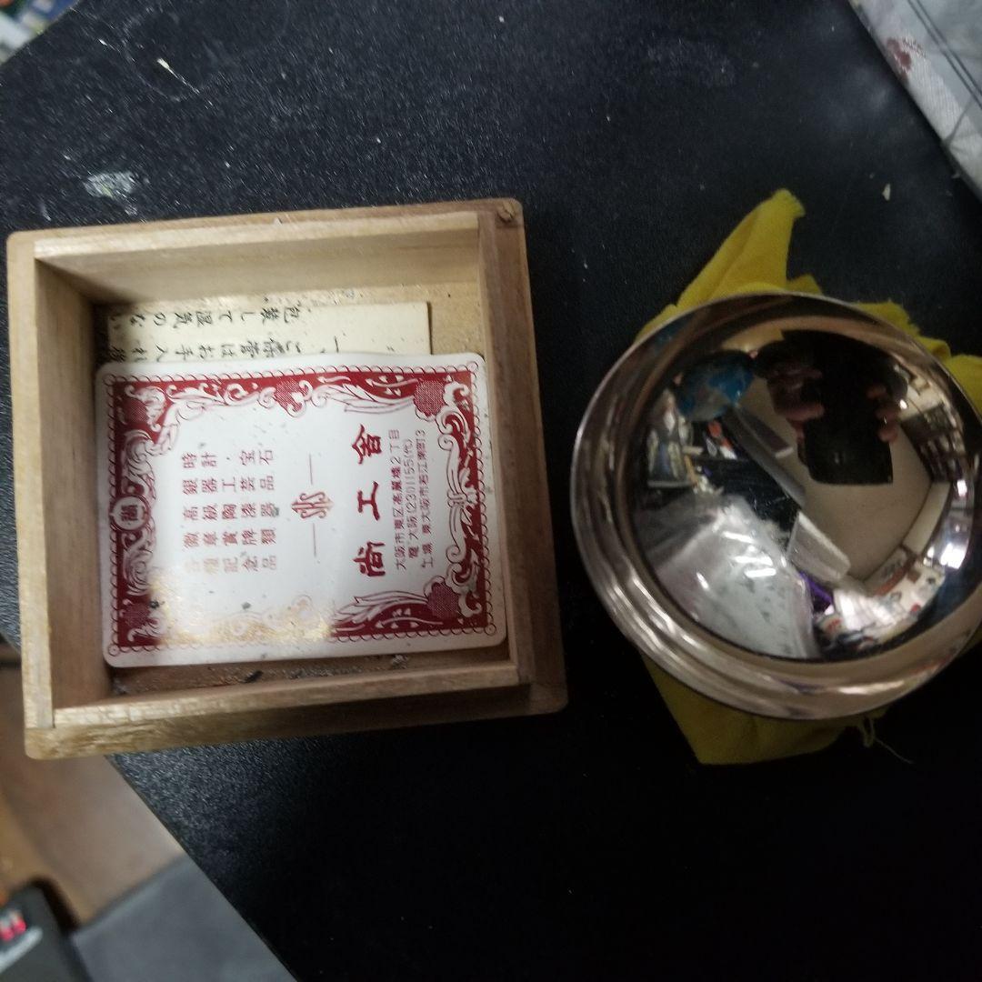 木製箱入り金属カップ2個セット