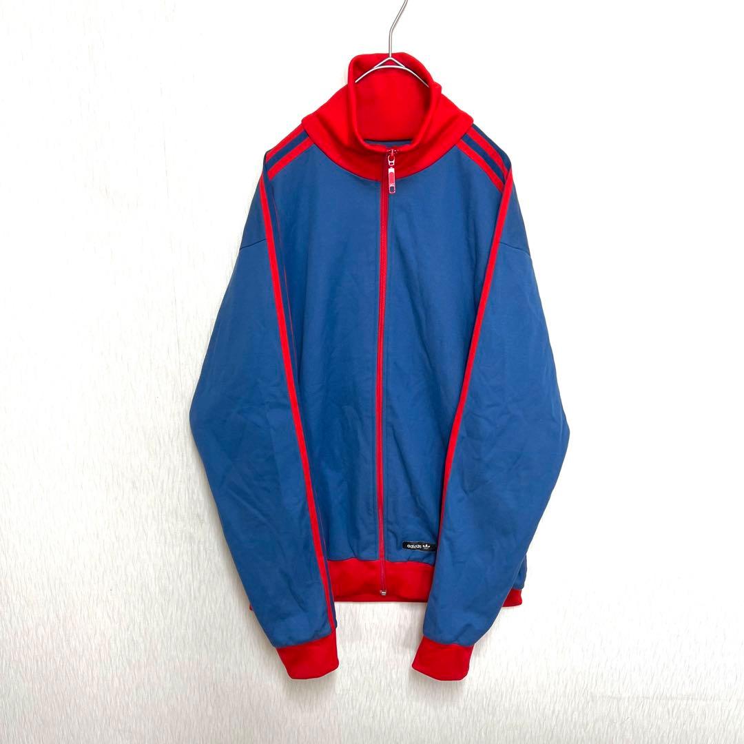 【希少ビッグサイズ4XO‼️】adidas トラックジャケット 青 Y2K 古着