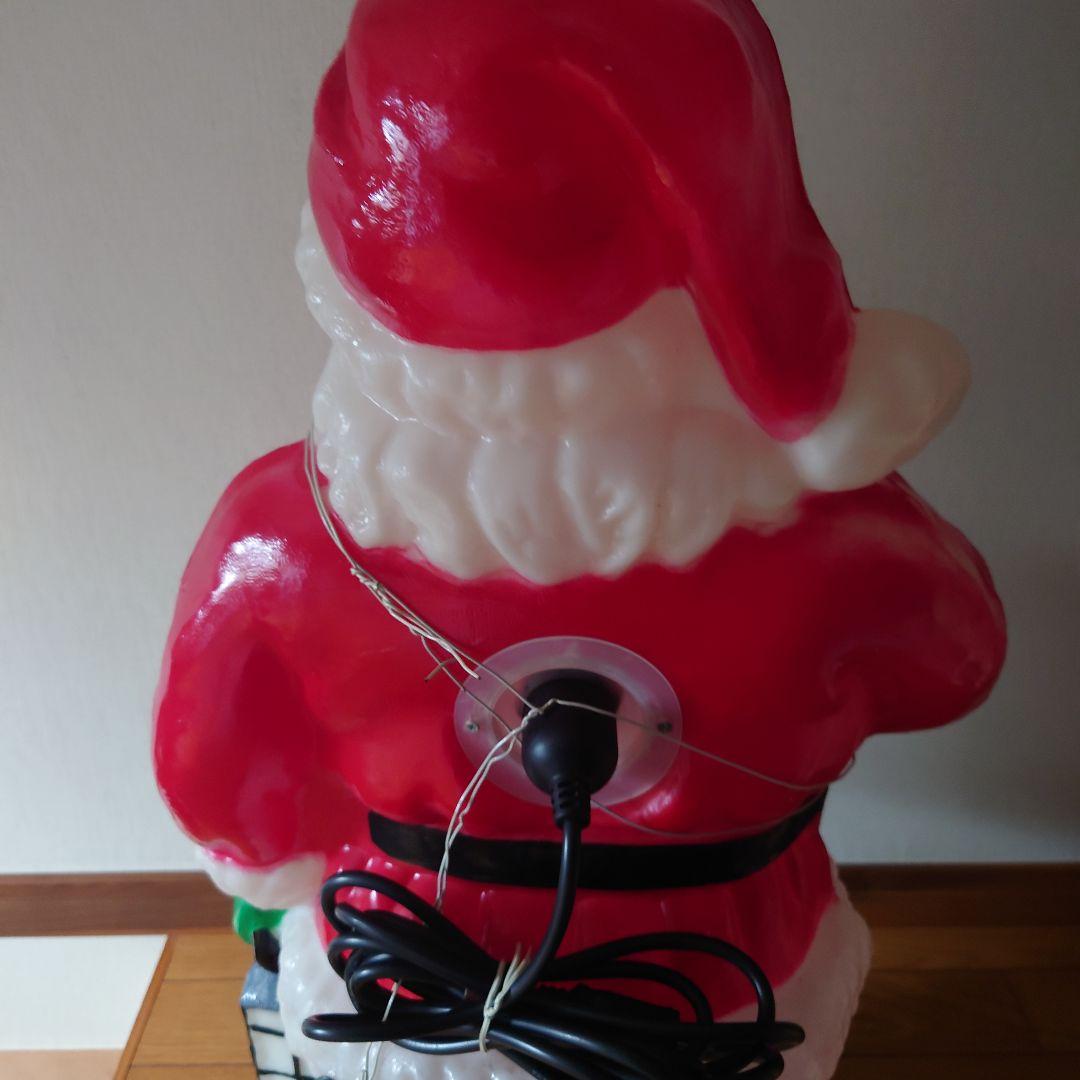 【迫力】存在感ある！大きなサンタクロースオブジェの電飾モチーフ！