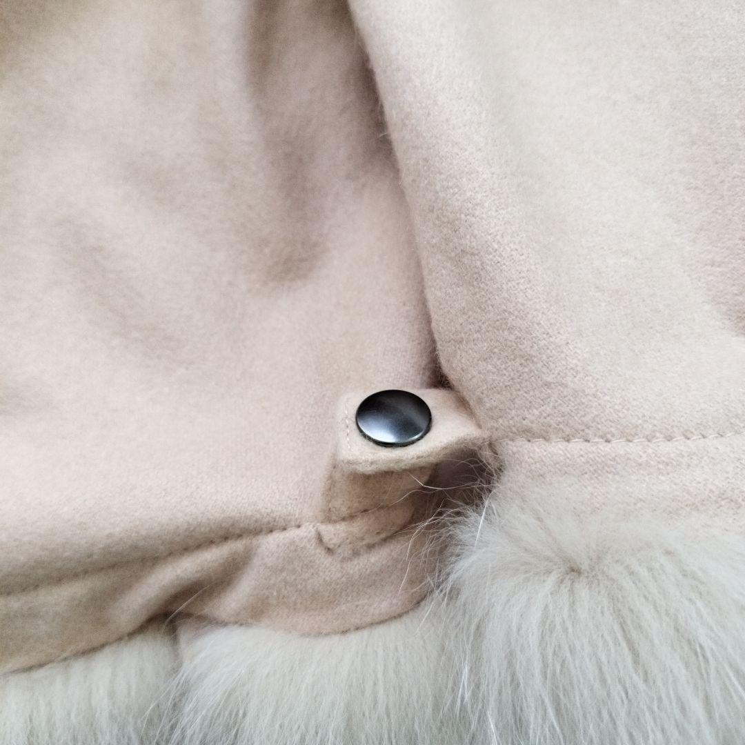 SAGA FURS カシミヤ　ブルーフォックス　 ポンチョ サガファー