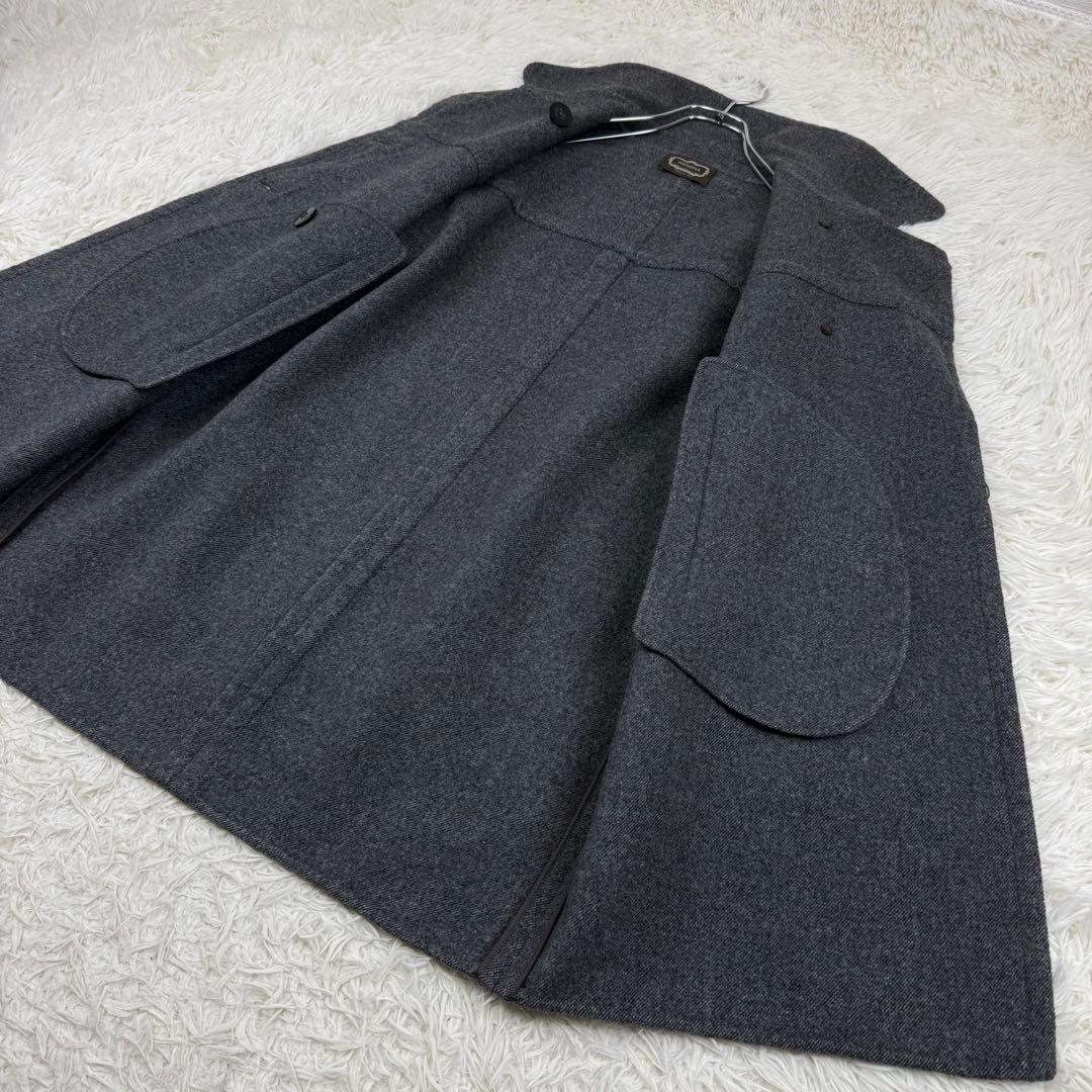 美品 伊製 AGNONA アニオナ ウールコート コクーン 絹 アンゴラ 一枚袖