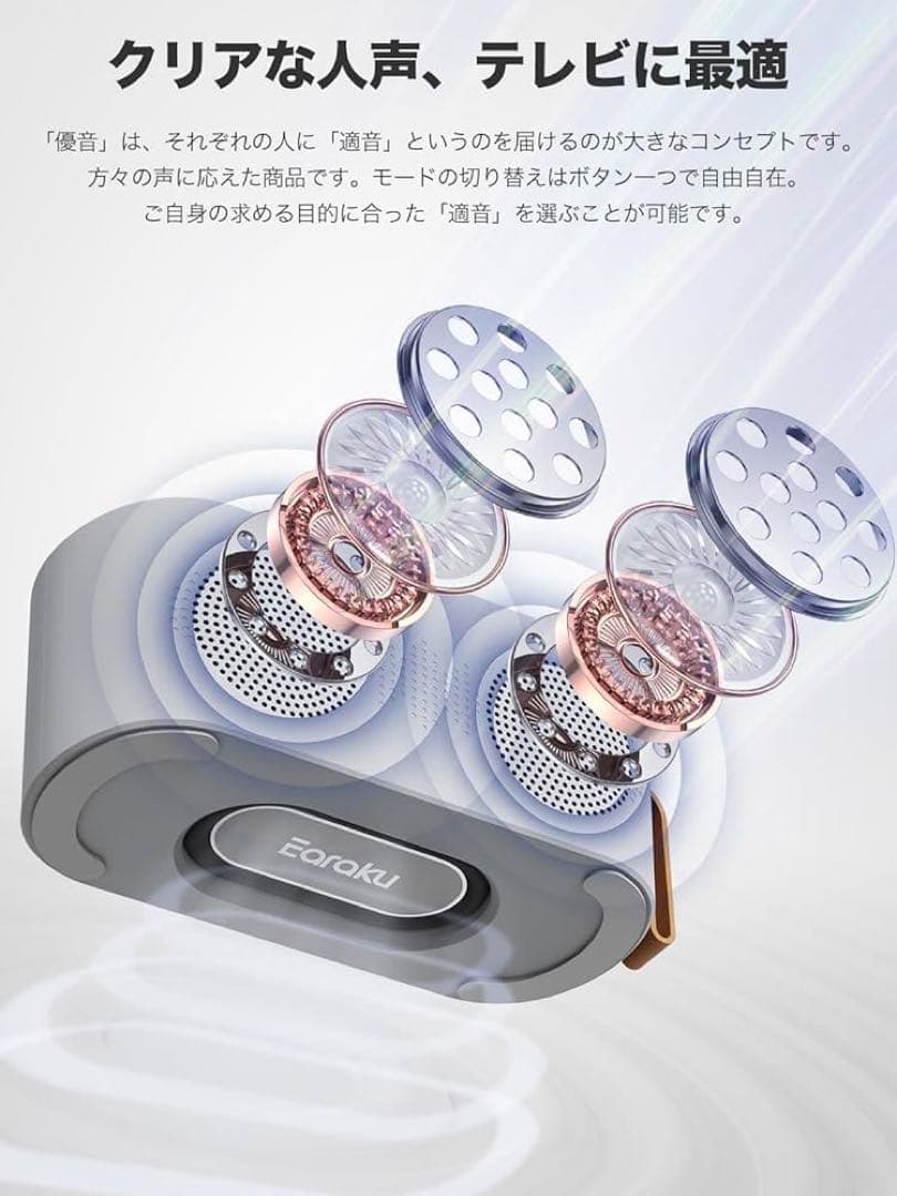 手元スピーカー テレビ用 2025ゼロ遅延版 3in1 Earaku(イアラク)