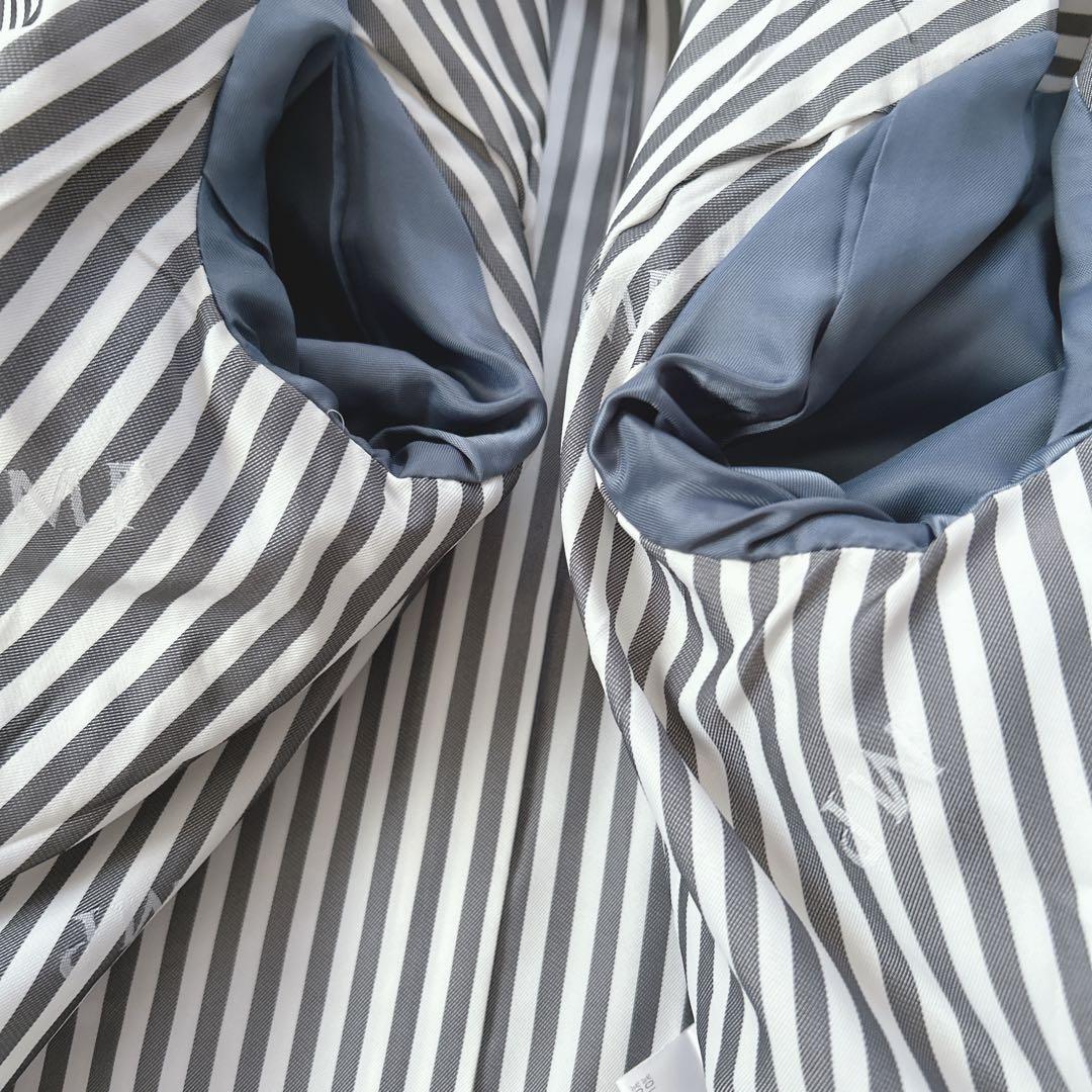 美品　マッキントッシュフィロソフィー　メルトンステンカラーコート　青　カシミヤ