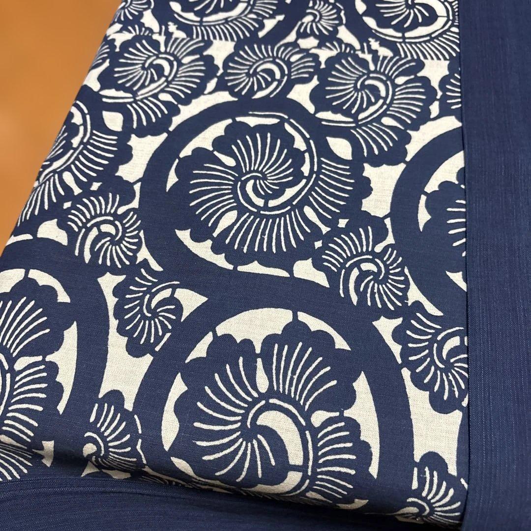 越後片貝紺仁さん　型染めリバーシブルコタツ掛けカバー