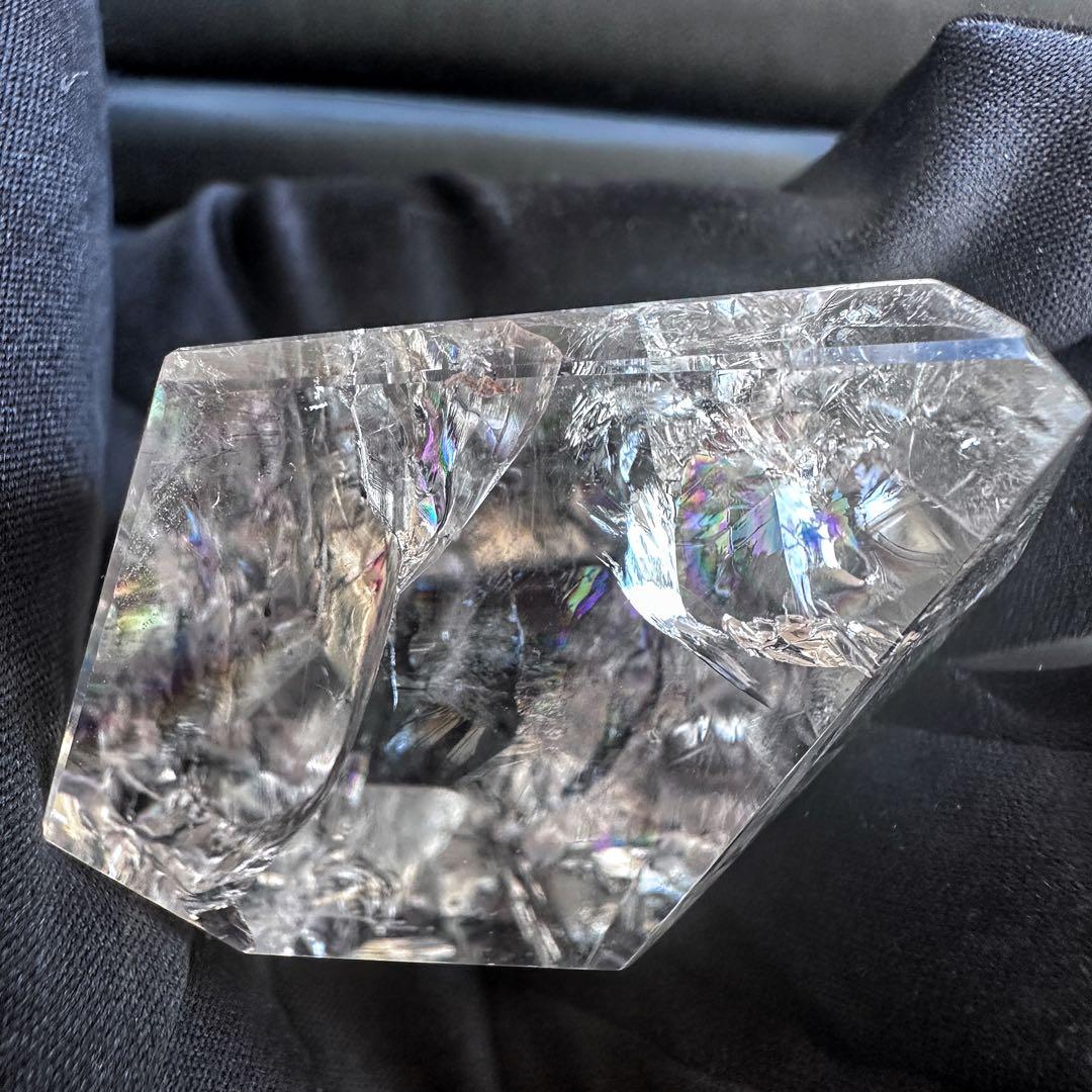 絶品❗アゼツライト☆虹入りアイリスクォーツクリスタルフリー型2点セットA1043