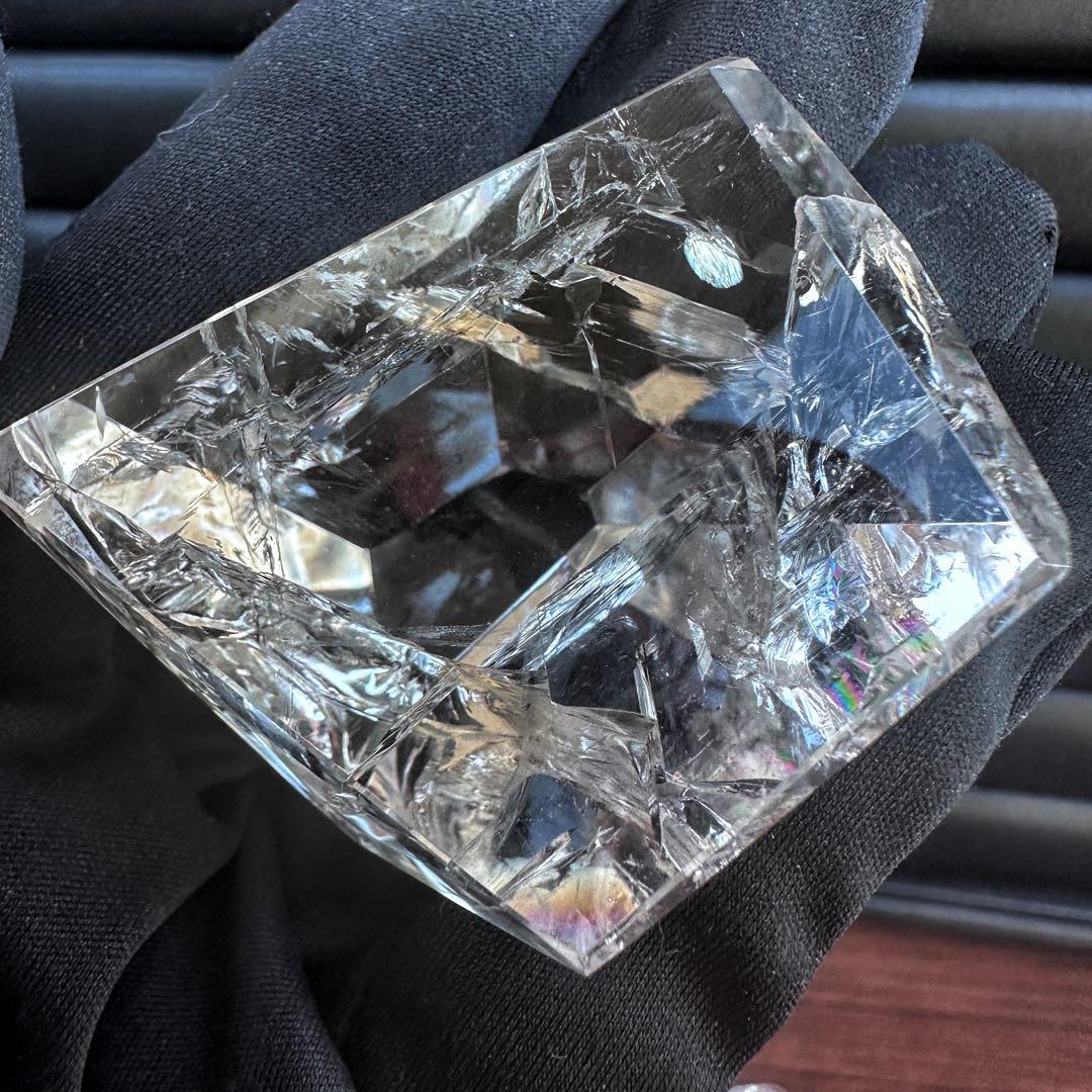 絶品❗アゼツライト☆虹入りアイリスクォーツクリスタルフリー型2点セットA1043