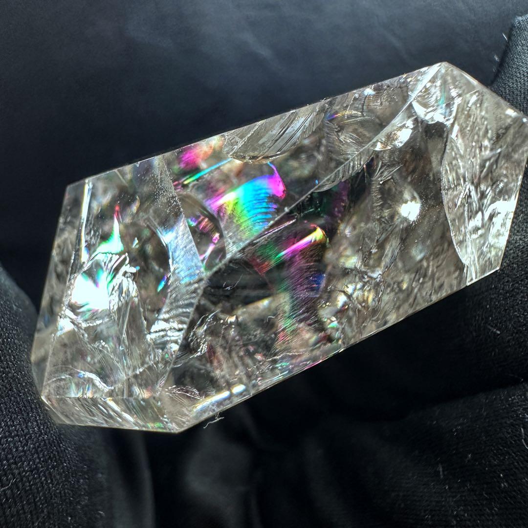 絶品❗アゼツライト☆虹入りアイリスクォーツクリスタルフリー型2点セットA1043