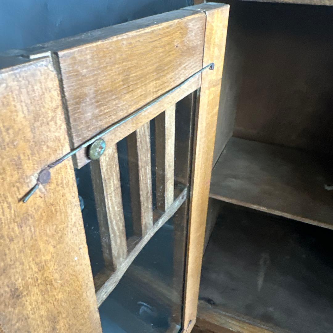 瞬間的お値下げ❗️ヴィンテージ　ミニガラス戸棚　食器棚　書棚