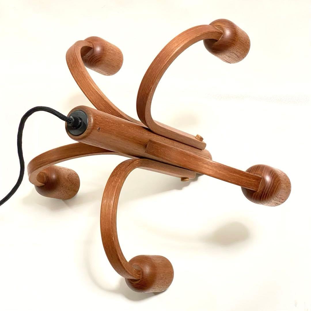 【希少・状態良】Domus ドムス シャンデリア　５灯　木製　チーク材　ドイツ製