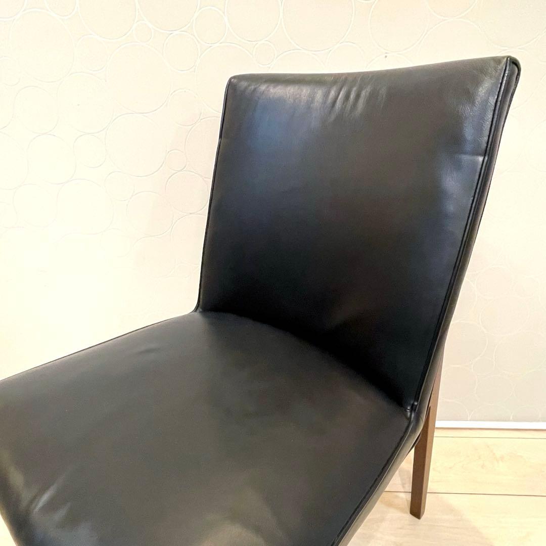 【美品】ACTUS リレート ダイニングチェアC 本革 天然木 北欧 モダン ②