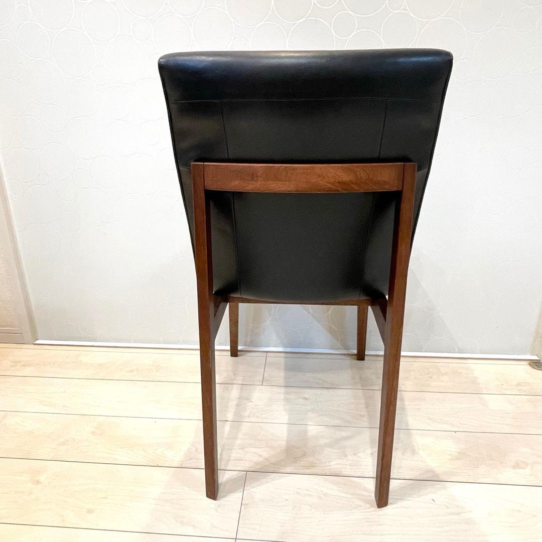 【美品】ACTUS リレート ダイニングチェアC 本革 天然木 北欧 モダン ②