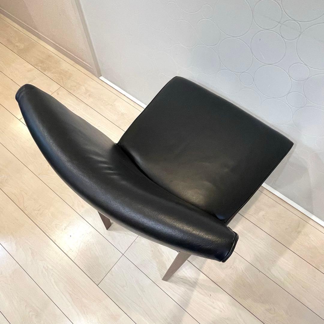 【美品】ACTUS リレート ダイニングチェアC 本革 天然木 北欧 モダン ②