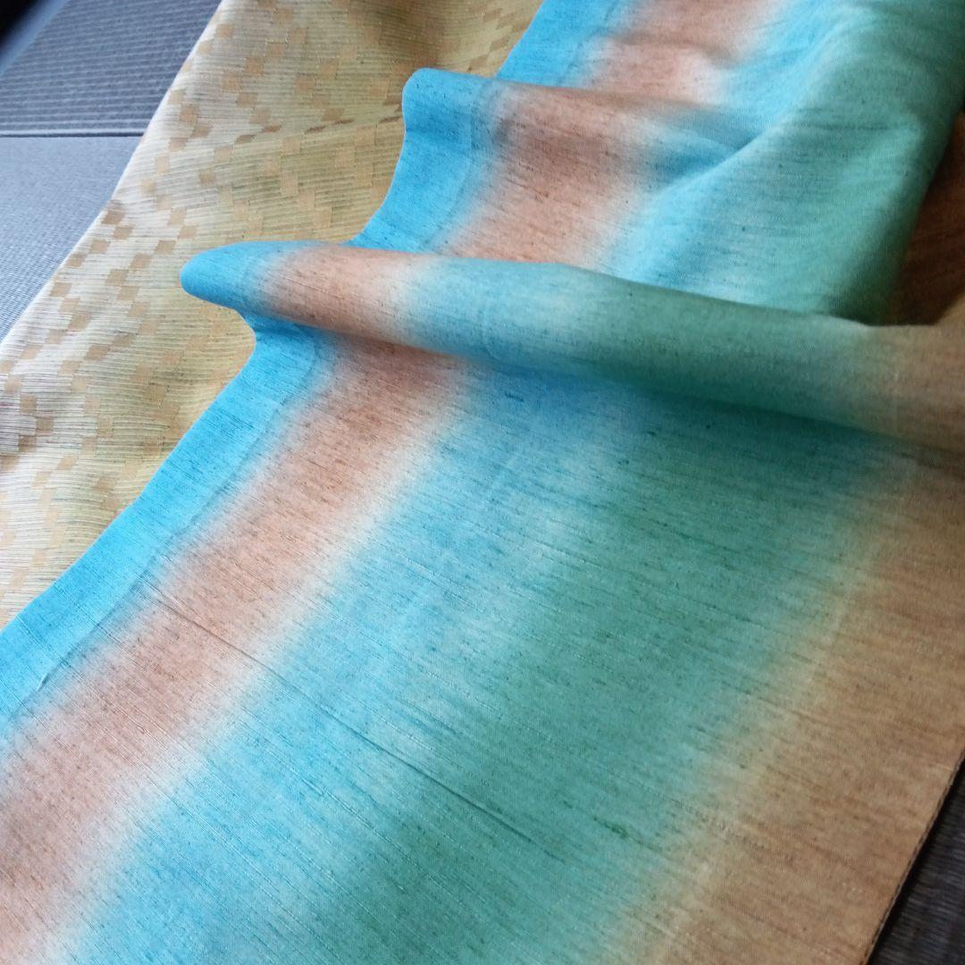 菅原工房 手先二通り　袋帯　霞　リバーシブル　縦縞