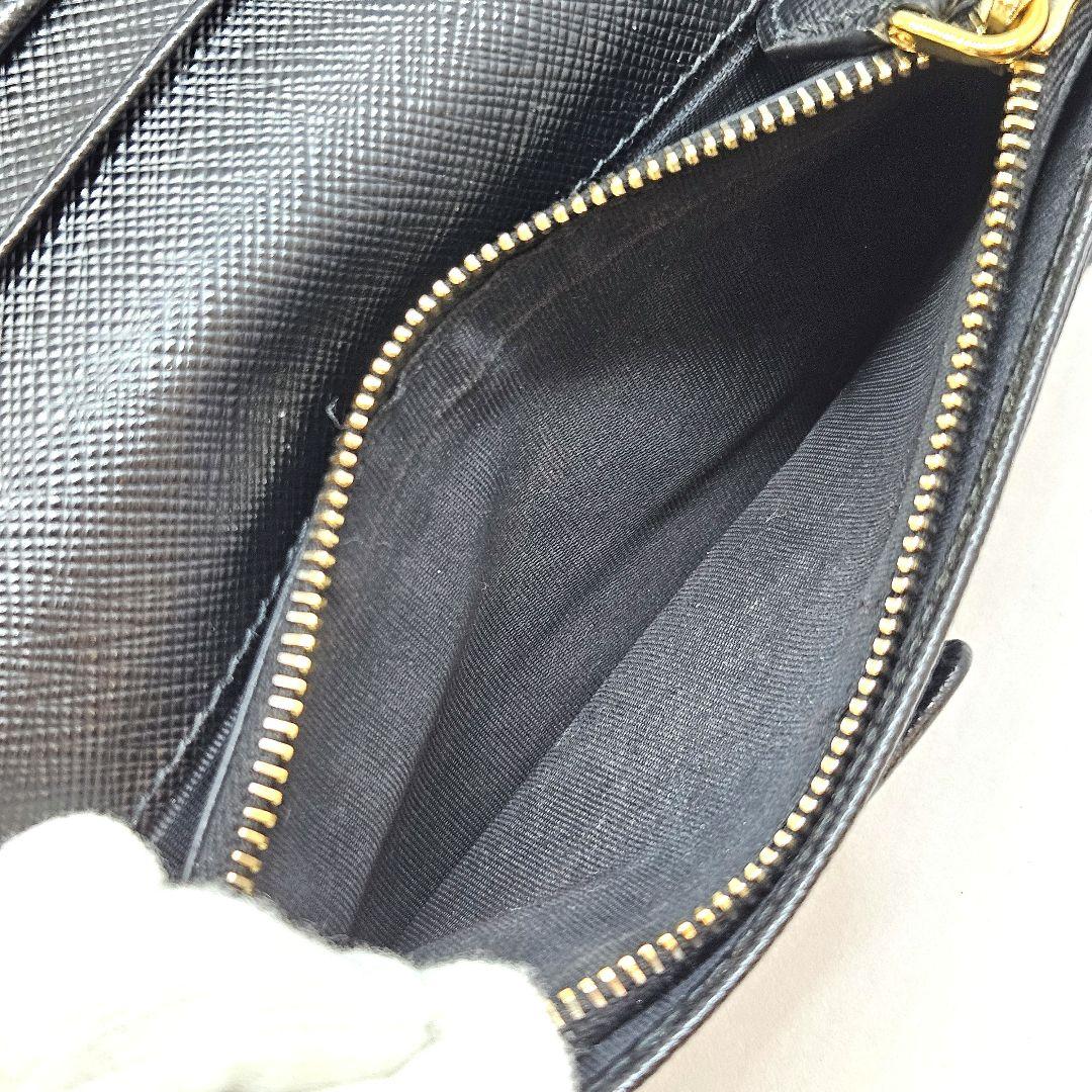 PRADA プラダ 長財布 サフィアーノ ブラック 黒 レザー
