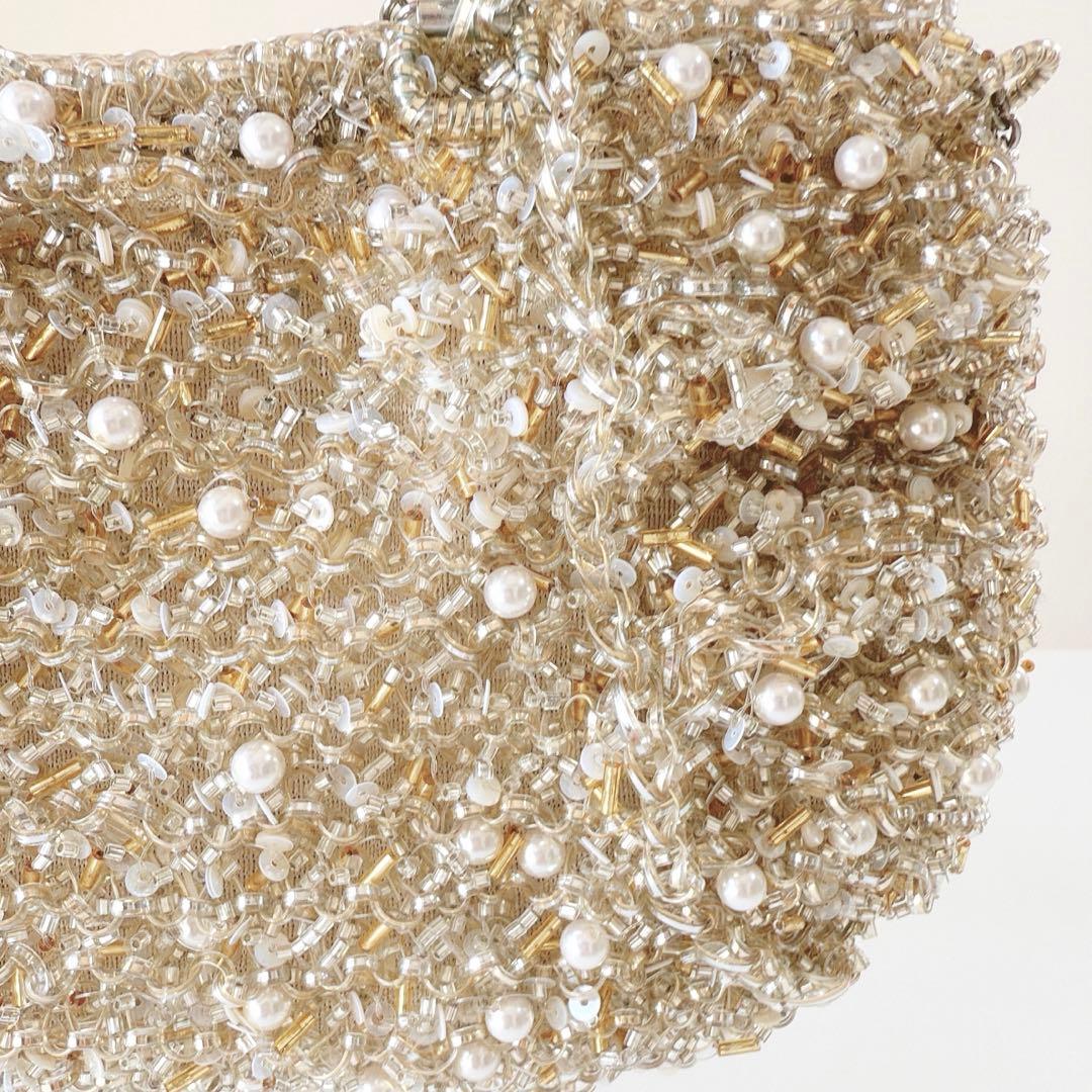 アンテプリマ　ペルラグリッター　3wayハンドショルダーバッグ　シルバーゴールド