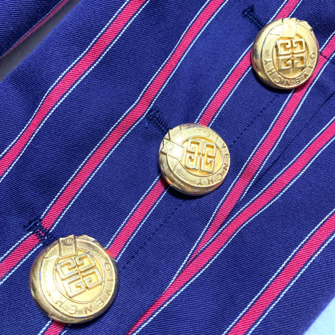 美品 GIVENCHY ヴィンテージ フランス製 金ボタン ブレザー ジャケット